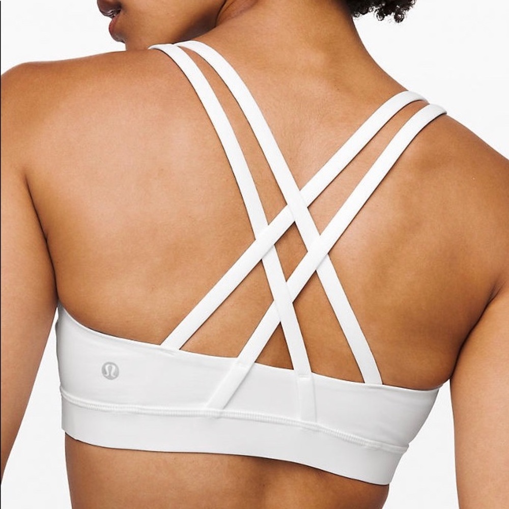 Lululemon White Energy Sports Bra